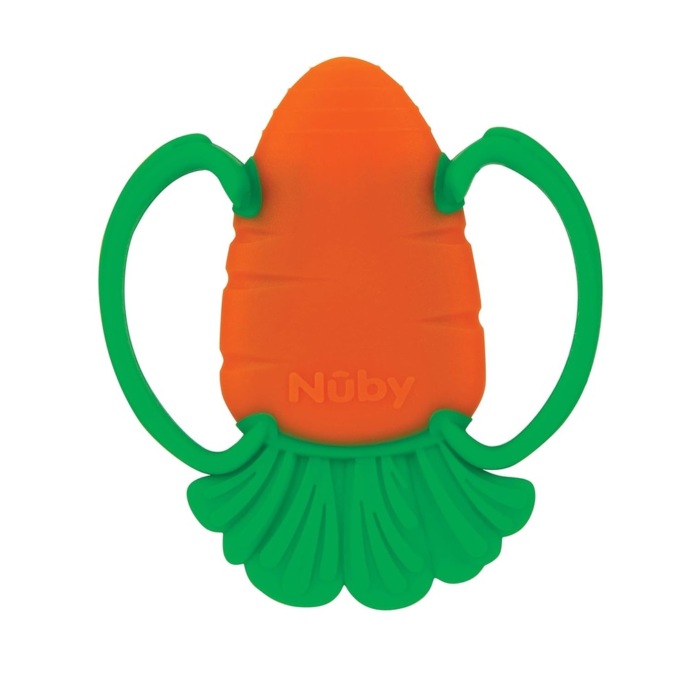 image:imageNuby Veggie Teether for Teething Relief Soft Baby Teething Toy for 3 Months Carrot Easter Basket StufferCarrot