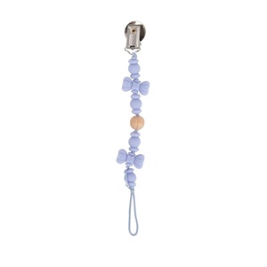 Nuby Pacifinder Baby Pacifier Clip – (2-Pack) – Pacifier Holder with Convenient Hook Loop – Gray Strokes and Aqua Abstract, Boys(Bowtie)