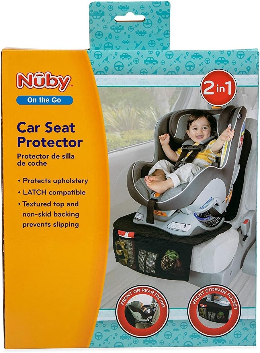 image:imageNuby Deluxe Car Seat Protector Black Mat for use Under Childs Car SeatSet Protector