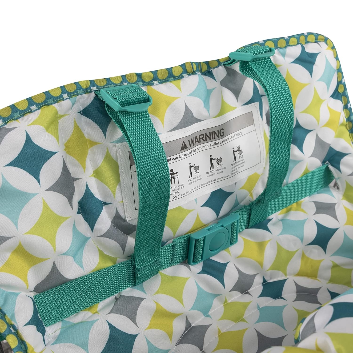 image:imageNuby Shopping and High Chair Soft Fabric Cover MultiUse Installs in Seconds Diamond Print