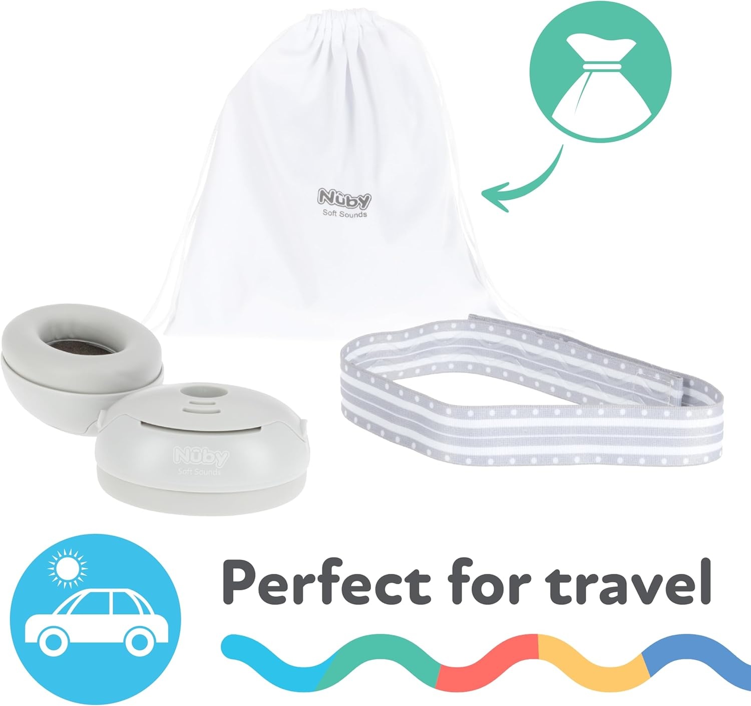 image:imageNuby Soft Sounds NoiseCanceling Earmuffs with Travel CaseGray