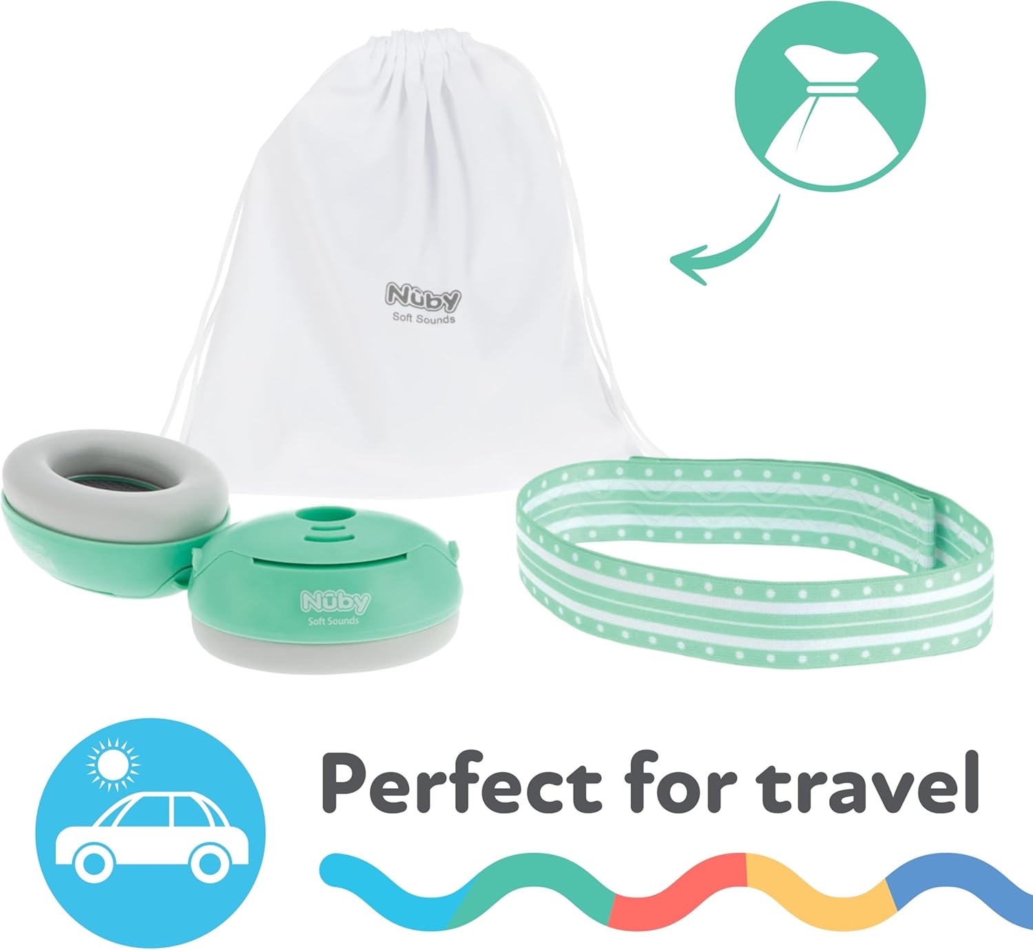 image:imageNuby Soft Sounds NoiseCanceling Earmuffs with Travel CaseGreen
