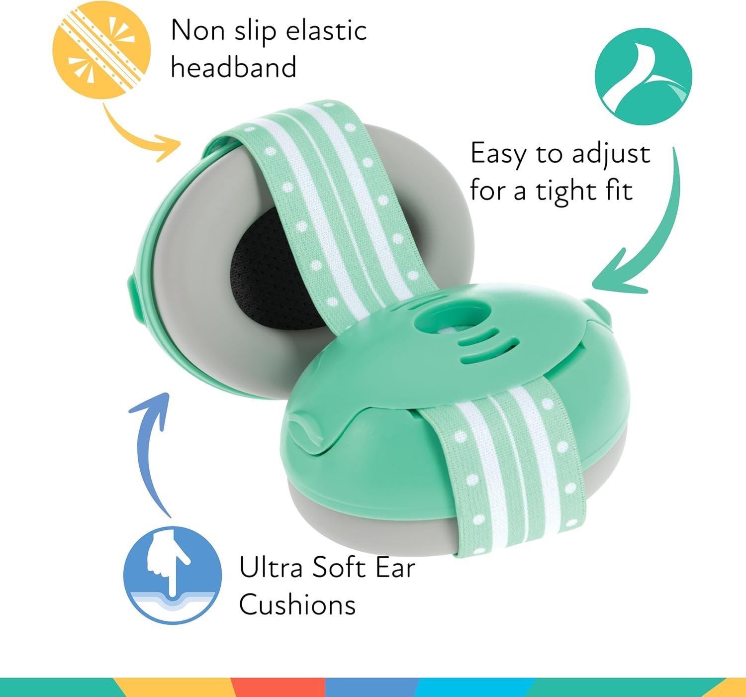 image:imageNuby Soft Sounds NoiseCanceling Earmuffs with Travel CaseGreen