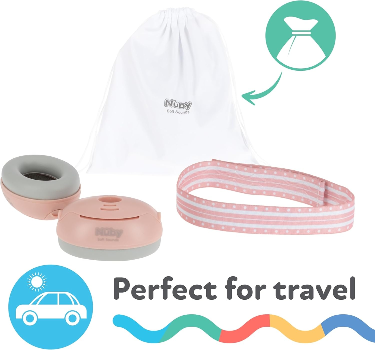 image:imageNuby Soft Sounds NoiseCanceling Earmuffs with Travel CasePink