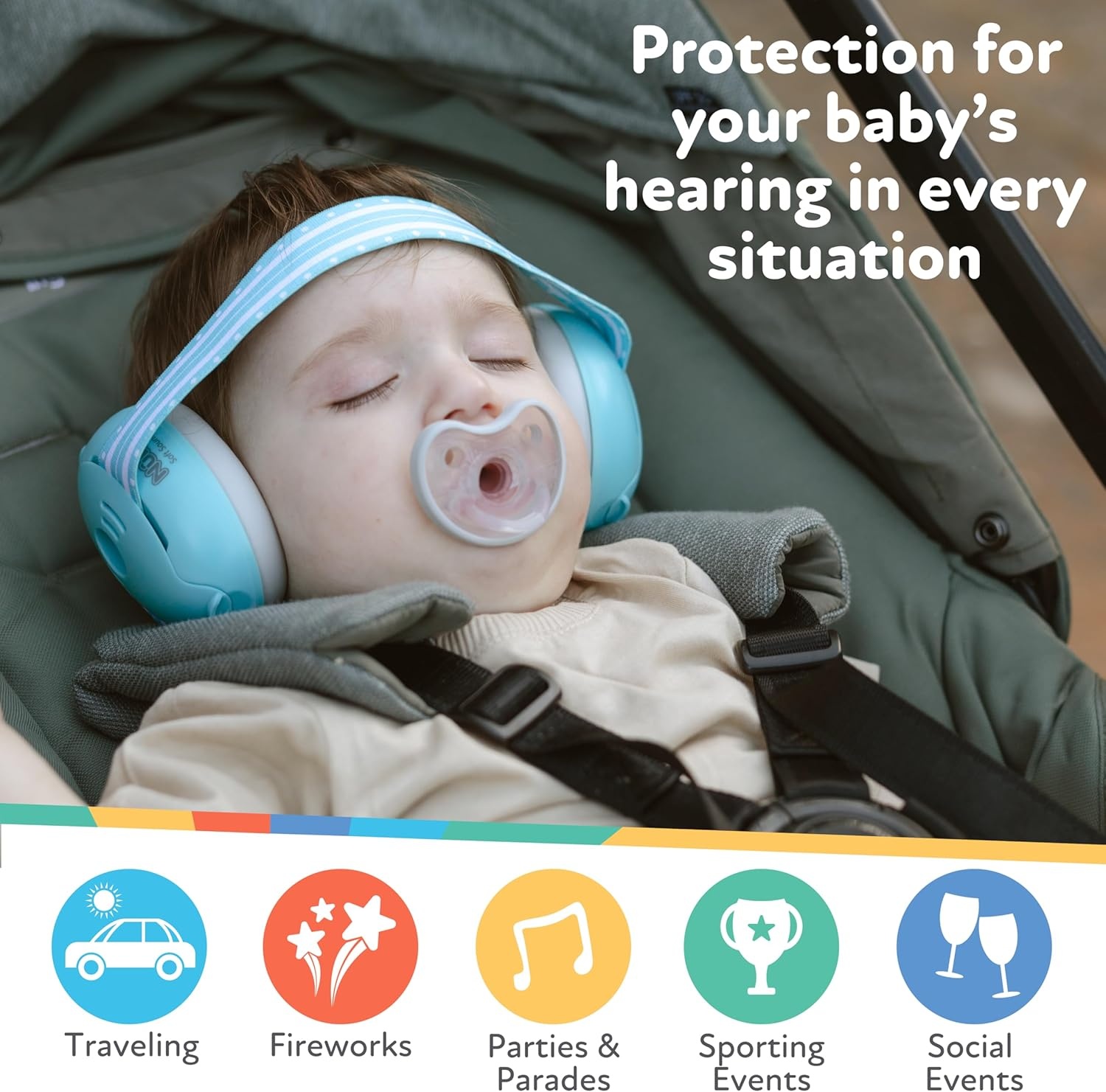image:imageNuby Soft Sounds NoiseCanceling Earmuffs with Travel CasePink