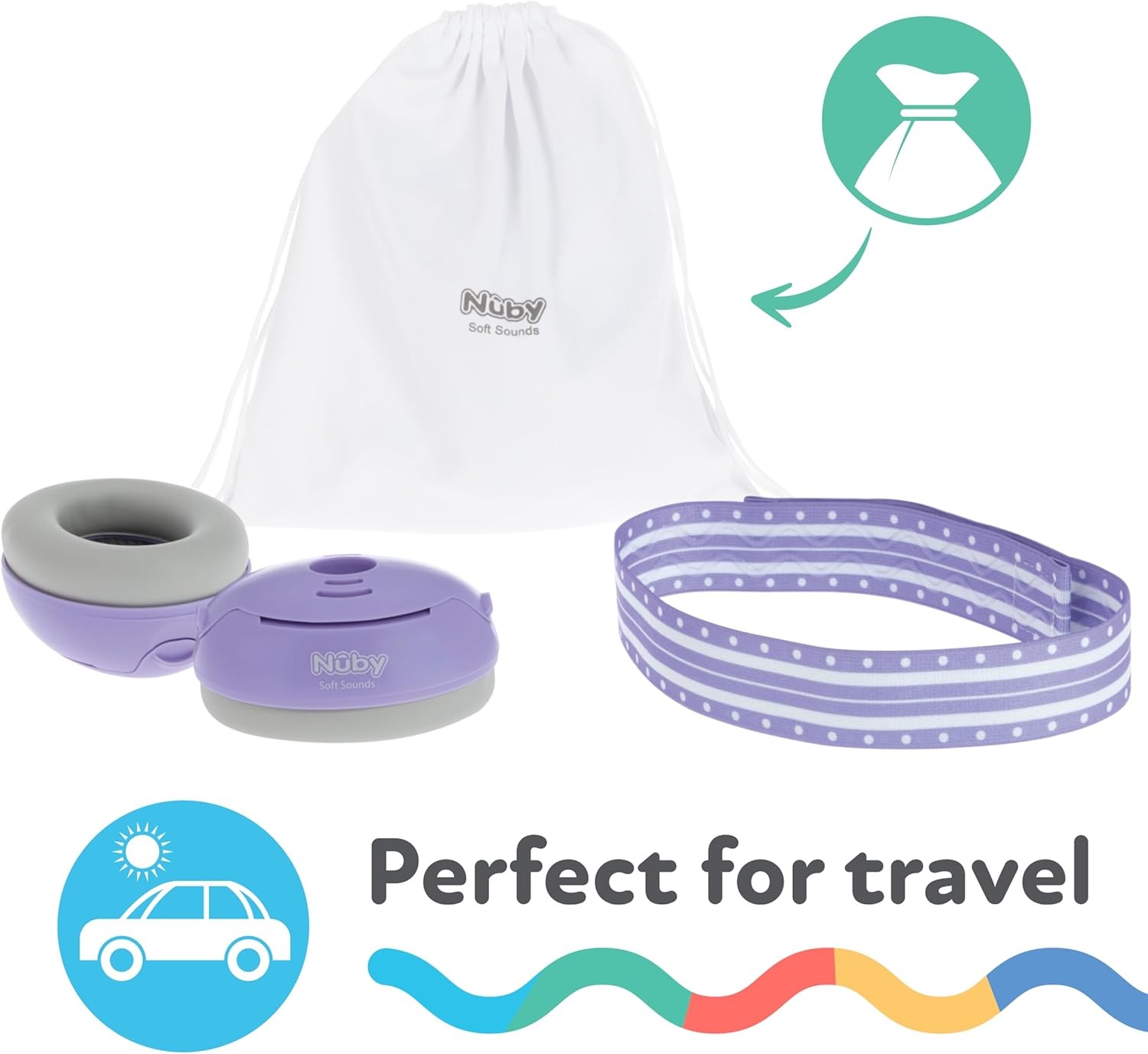 image:imageNuby Soft Sounds NoiseCanceling Earmuffs with Travel CasePurple