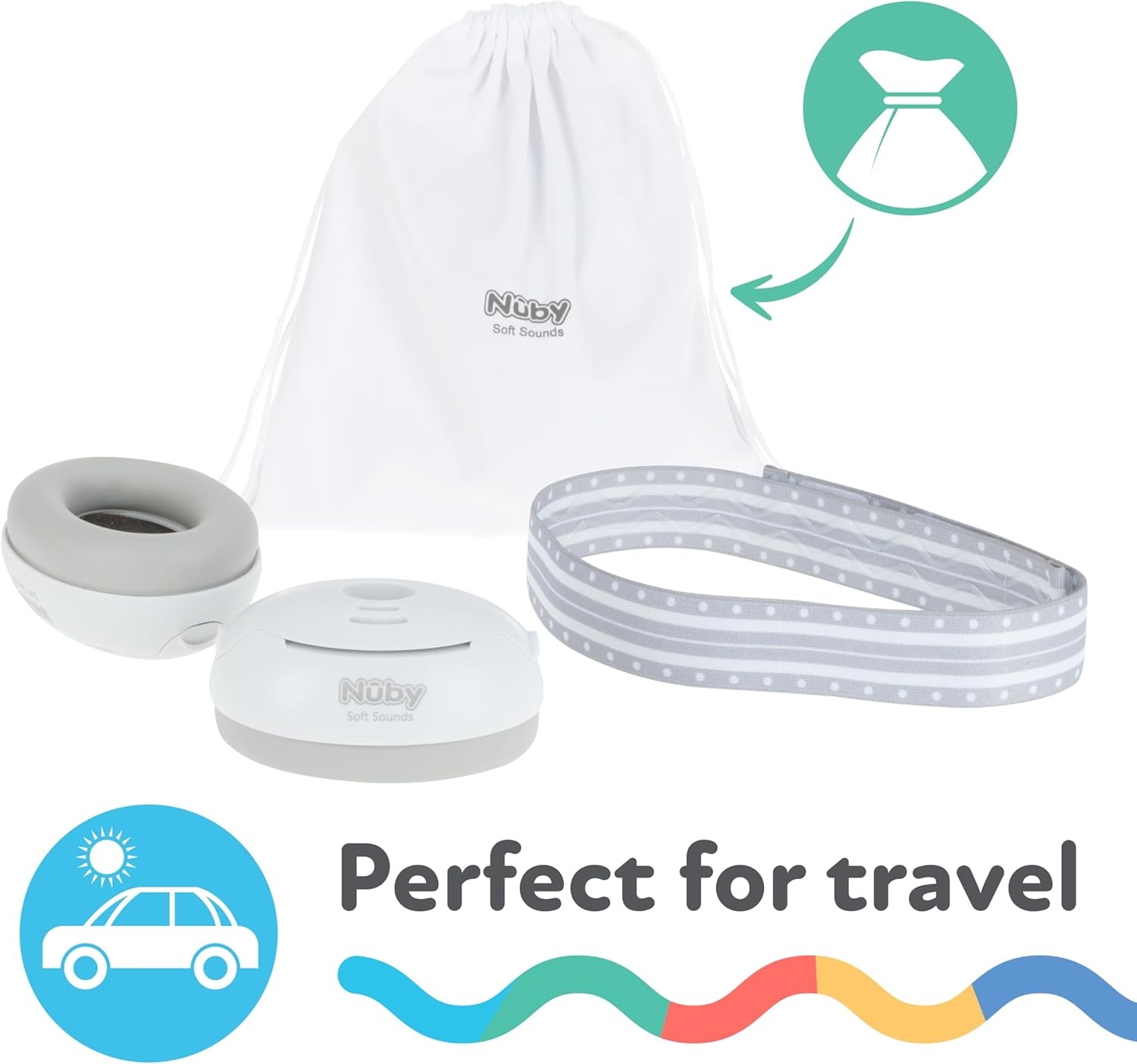 image:imageNuby Soft Sounds NoiseCanceling Earmuffs with Travel CaseWhite