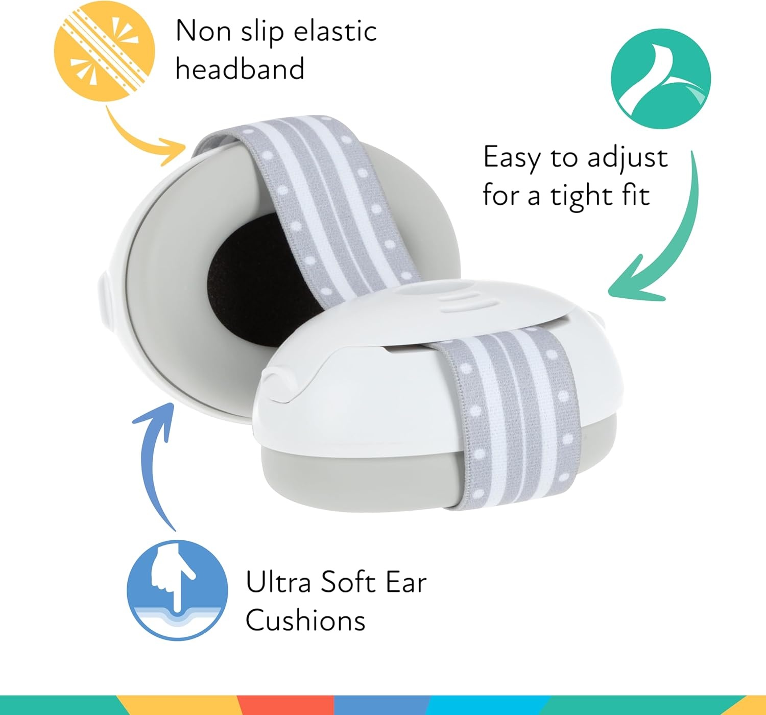 image:imageNuby Soft Sounds NoiseCanceling Earmuffs with Travel CaseWhite