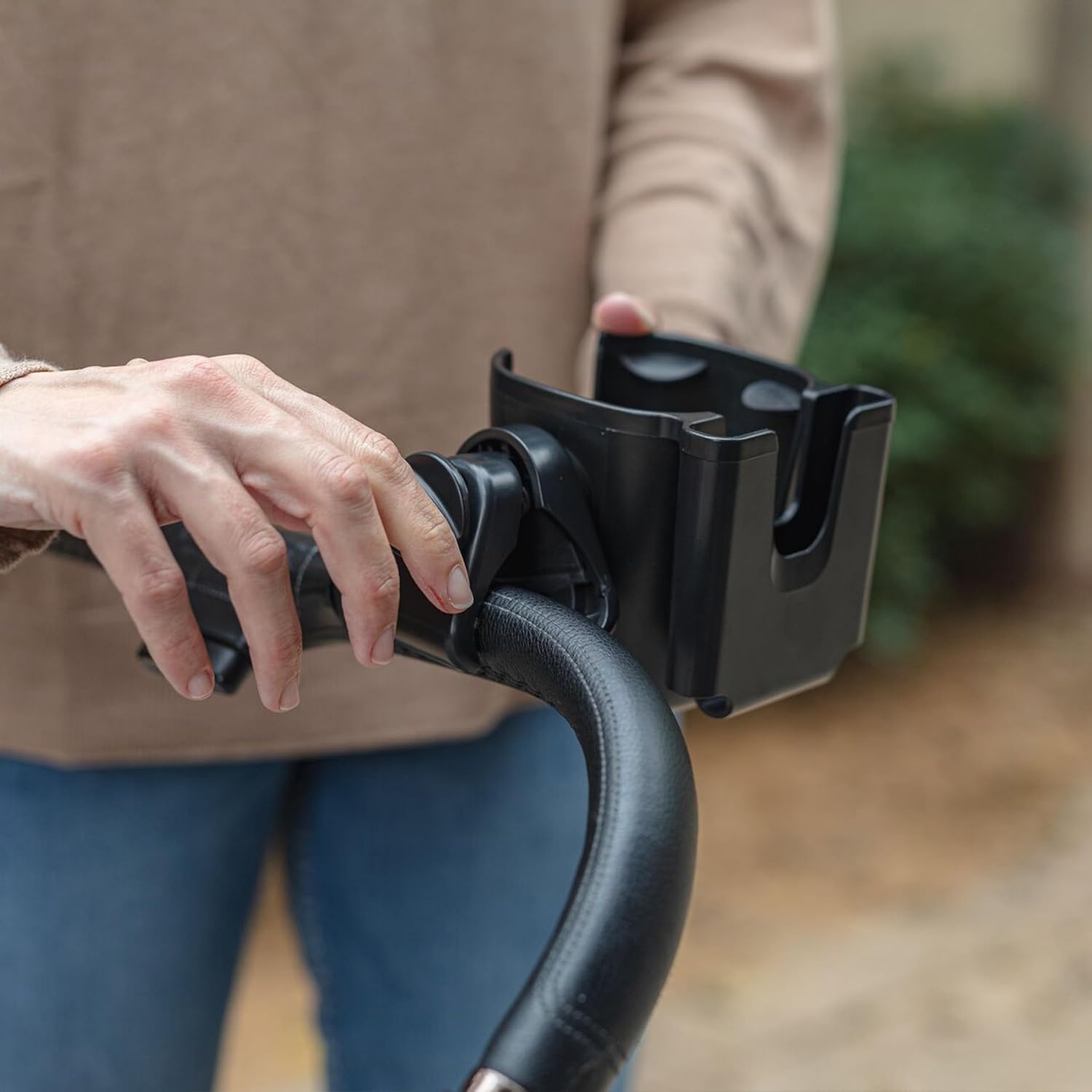 image:imageNuby Stroller Cup amp Phone Holder 360 Rotating Clip Securely Holds Baby Bottles Cups amp Water Bottles Easy Access Hydration amp Phone Storage for OntheGo Convenience