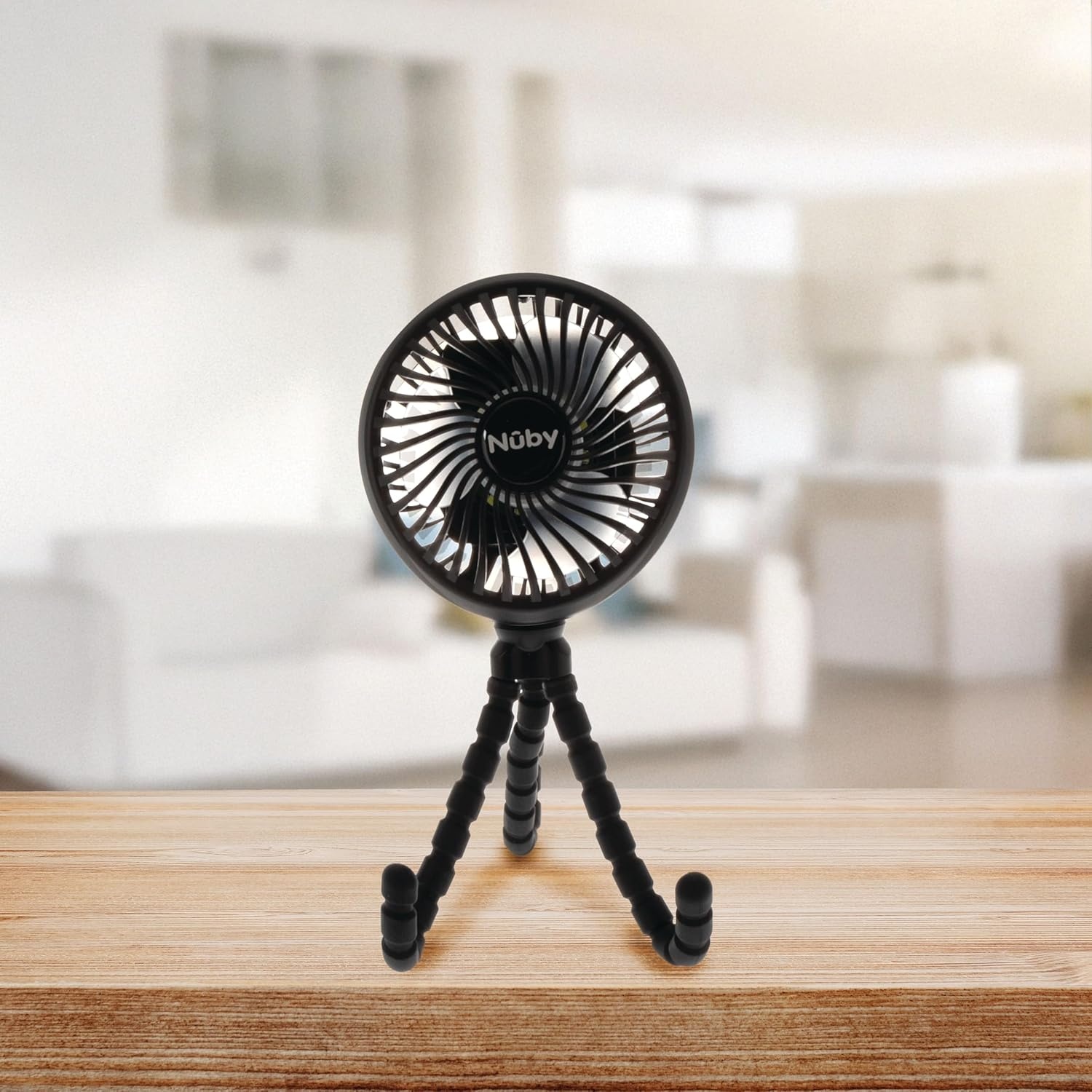 image:imageNuby Stroller Fan with Adjustable Legs 3Speed Portable Fan for Car Seats and Play Yards Stroller Accessories Summer Travel Essentials BlackBlack