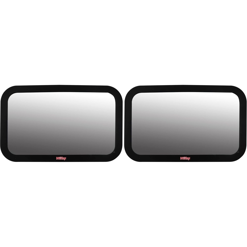 image:imageNuby Adjustable Backseat Baby Mirror with Swivel Base for Easy Viewing Quick Install Shatter Resistant BlackPack of 2