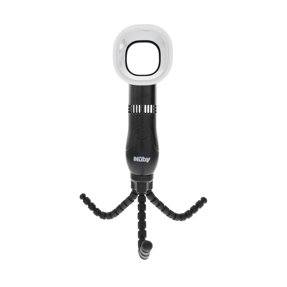 image:imageNuby Bladeless Stroller Fan with Adjustable Legs 3Speed Portable Fan for Car Seats and Play Yards Stroller Accessories Safe Design for Little Fingers Black