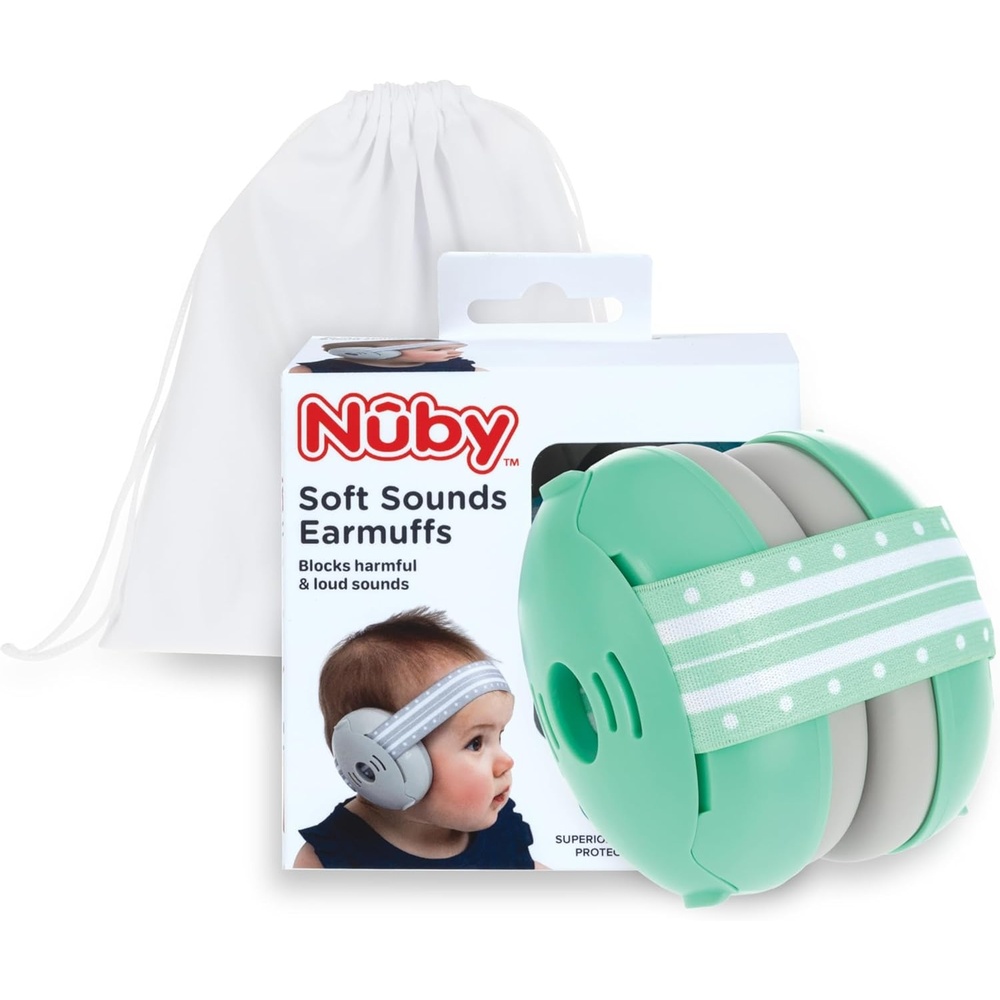 image:imageNuby Soft Sounds NoiseCanceling Earmuffs with Travel CaseGreen