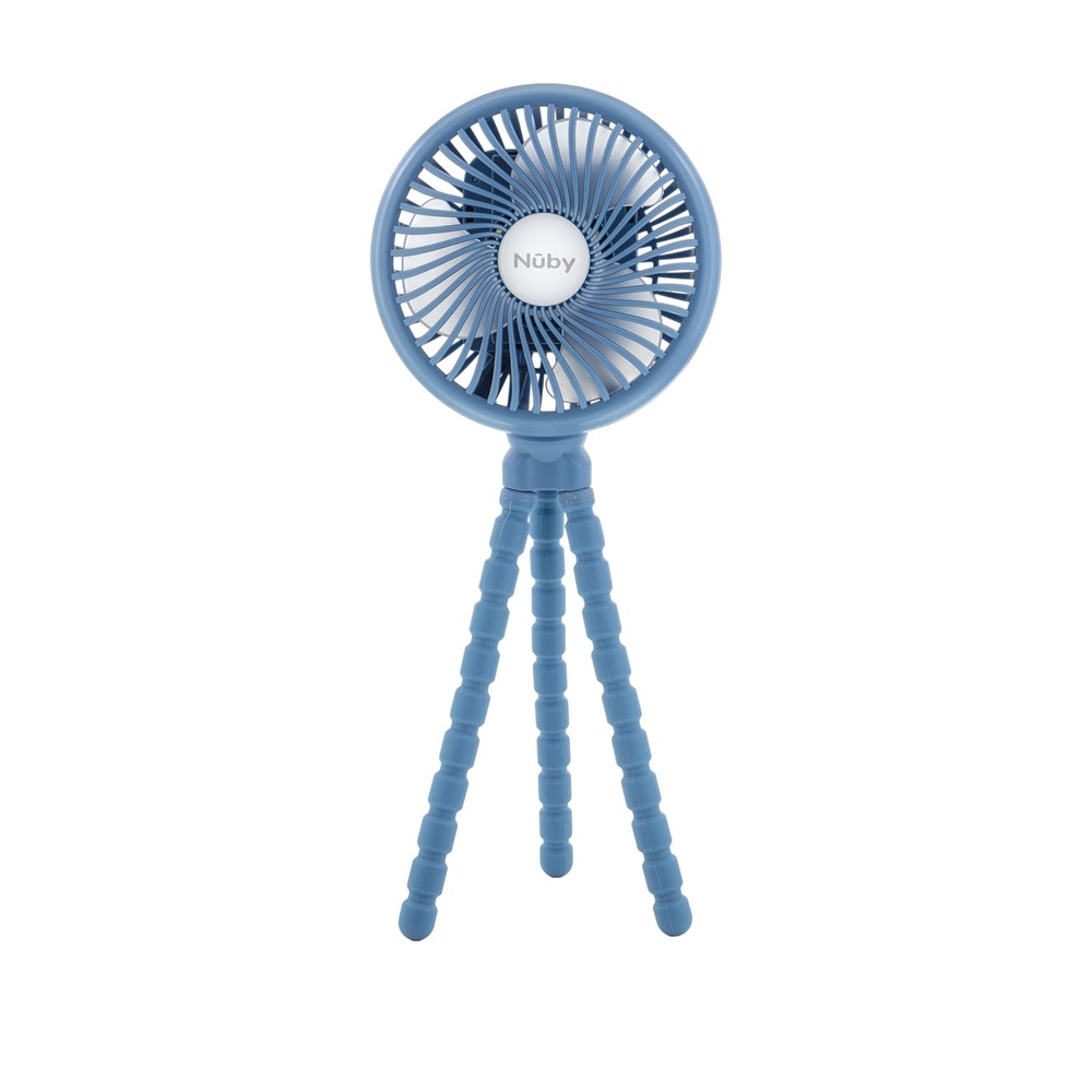 image:imageNuby Stroller Fan with Adjustable Legs 3Speed Portable Fan for Car Seats and Play Yards Stroller Accessories Summer Travel Essentials BlackBlue