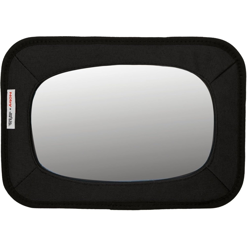 image:imageNuby x Safe in the Seat Backseat Baby Mirror  ShatterResistant Car Mirror with Tether Anchor Strap  Fits Most Headrests for RearFacing Baby Monitoring105 inches