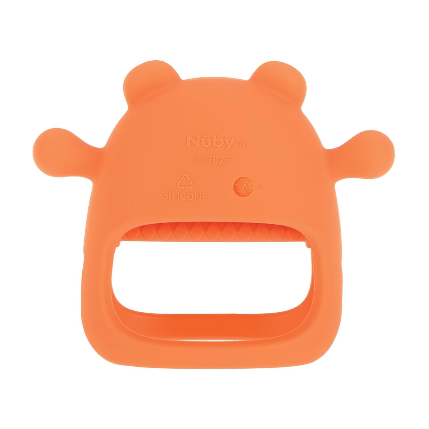 image:imageNuby Silicone Wrist Teething Mitten Baby Teether Ring 3 Months Provides Teething Relief for Babies and Toddlers Brown MonkeyCoral Bear