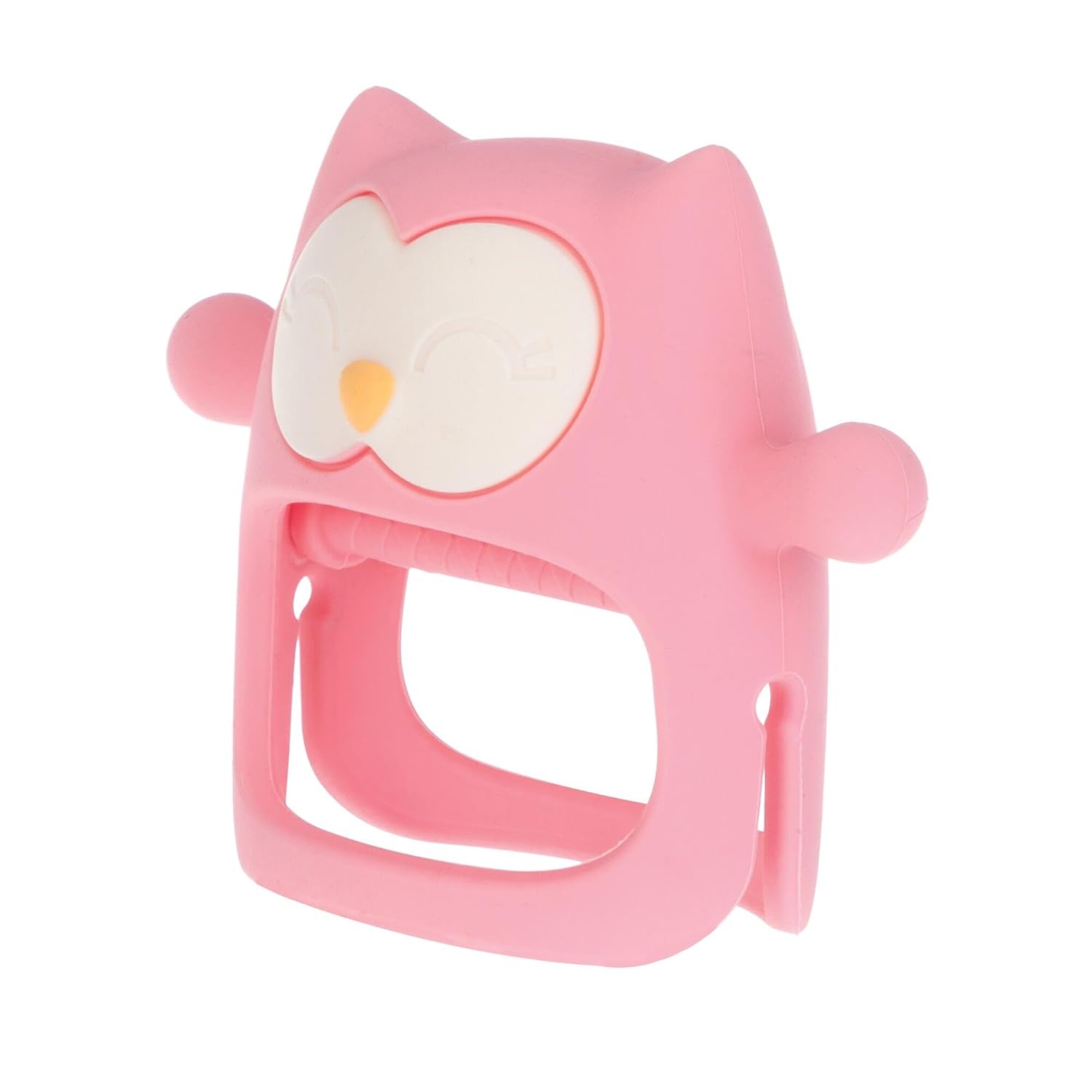 image:imageNuby Silicone Wrist Teething Mitten Baby Teether Ring 3 Months Provides Teething Relief for Babies and Toddlers Brown MonkeyPink Owl