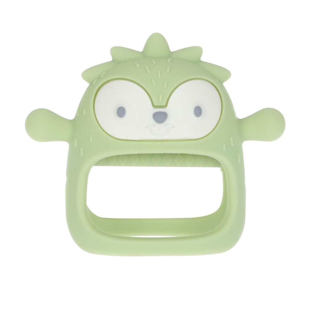 image:imageNuby Silicone Wrist Teething Mitten Baby Teether Ring 3 Months Provides Teething Relief for Babies and Toddlers Brown MonkeyGreen Hedgehog